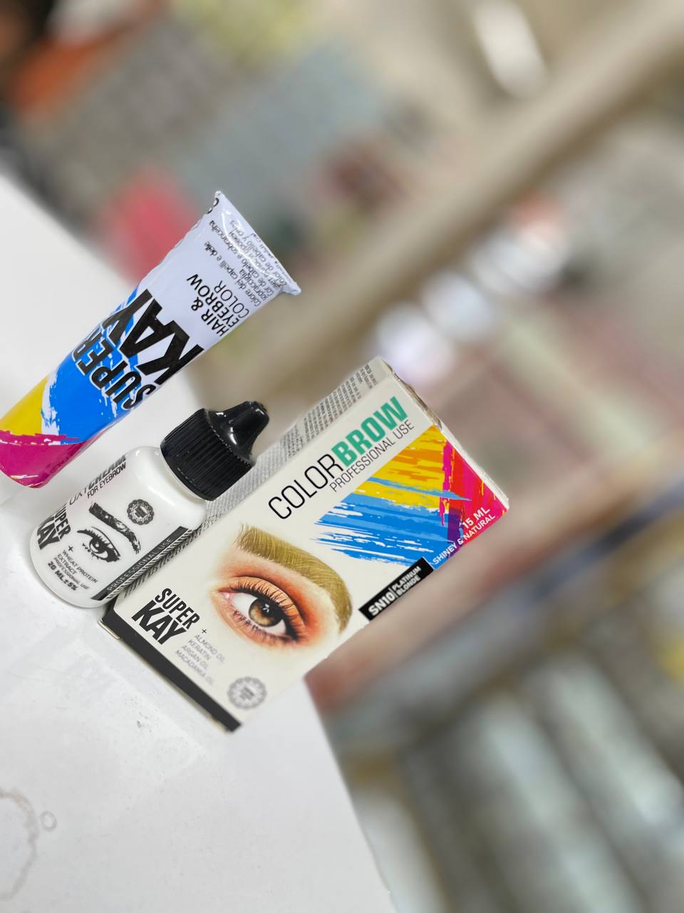 کیت رنگ ابرو سوپرکی SUPER KAY  شماره SS6 بلوند دودی تیره
