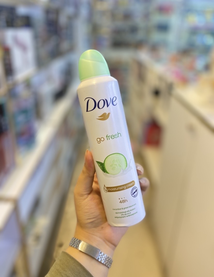 اسپری ضد تعریق داو رایحه خیار مدل go fresh حجم 250 میل