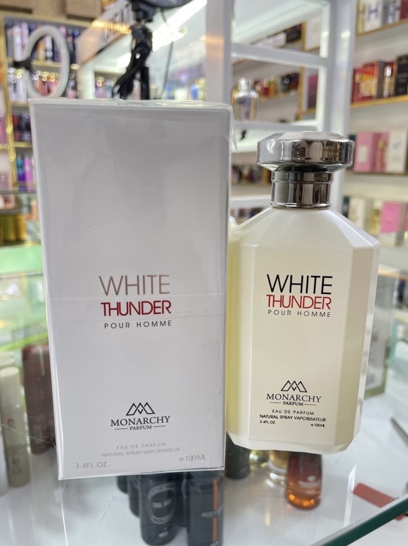 ادو پرفیوم مونارچی WHITE THUNDER رایحه لالیک وایت حجم 100 میلی لیتر