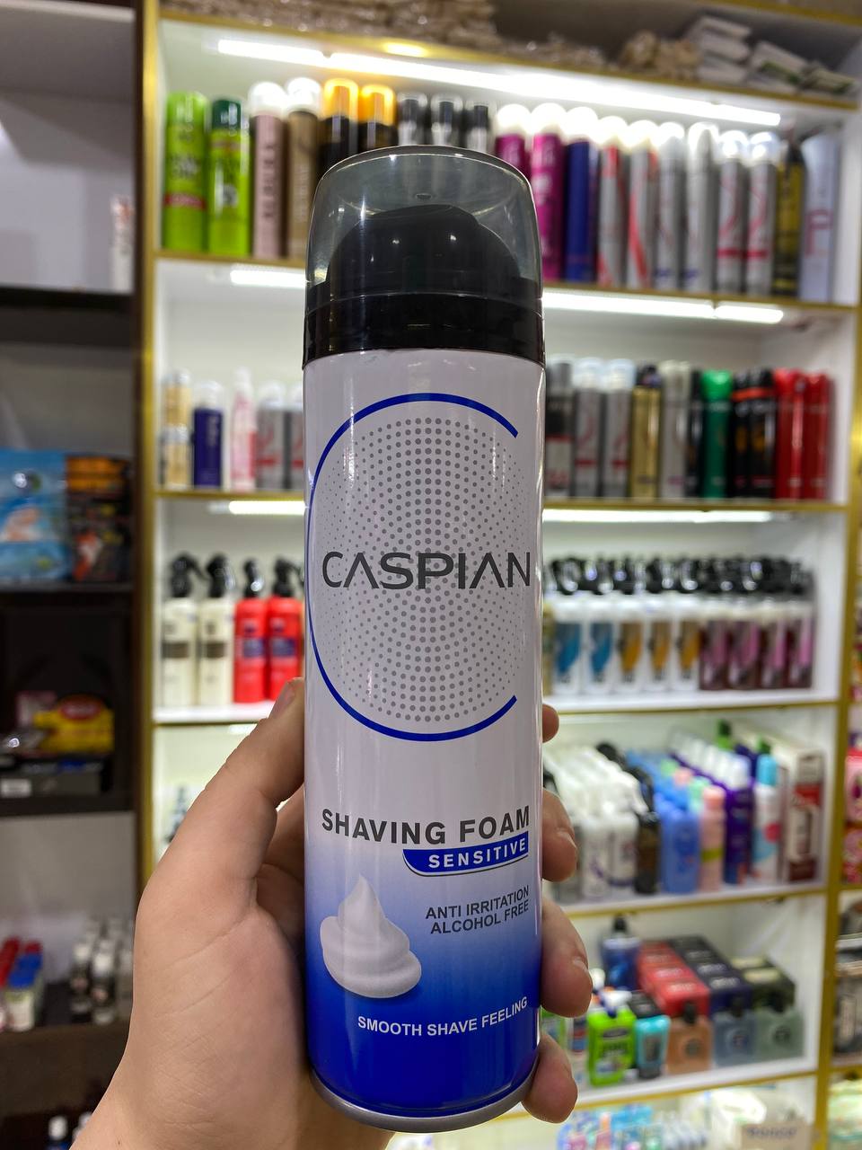 کف ریش کاسپین CASPIAN مدل سنسیتیو مناسب برای موست های حساس حجم۲۰۰ میل
