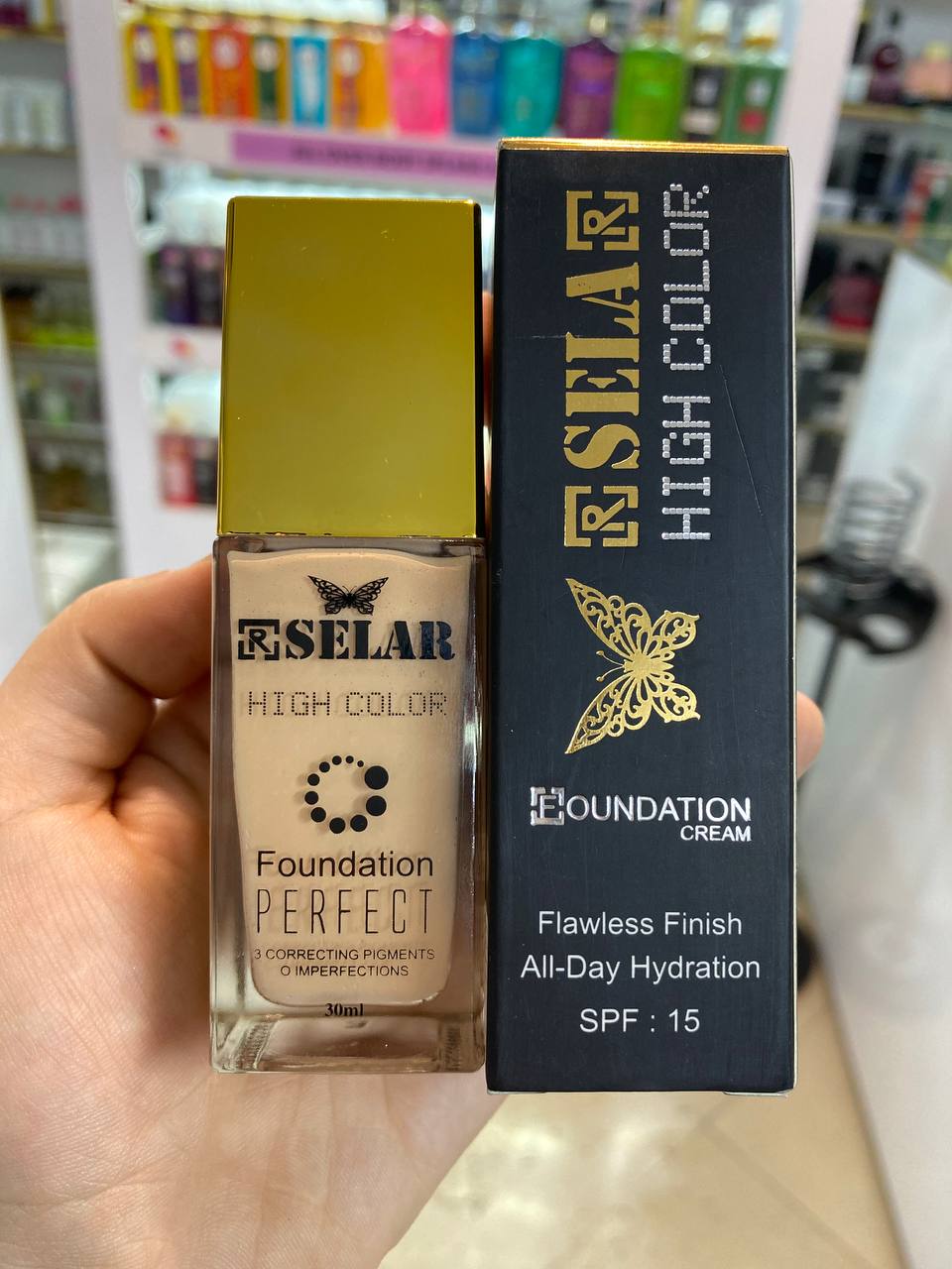 کرم پودر شیشه ای(پمپی) آرسلار RSELAR شماره 02 دارای SPF15 حجم 30 میل