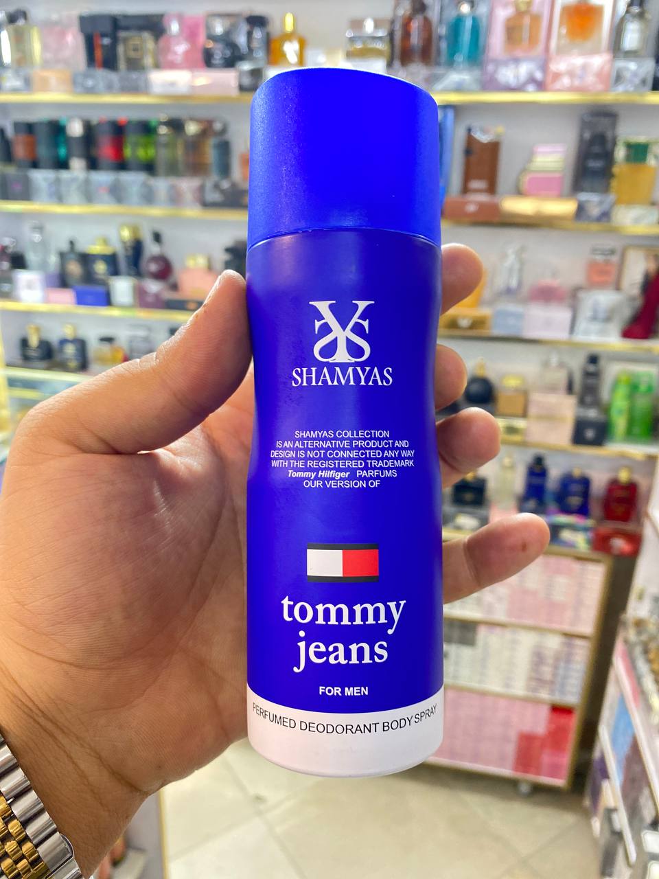 اسپری بدن شمیاس SHAMYASرایحه تامی جینز TOMMY JEANS