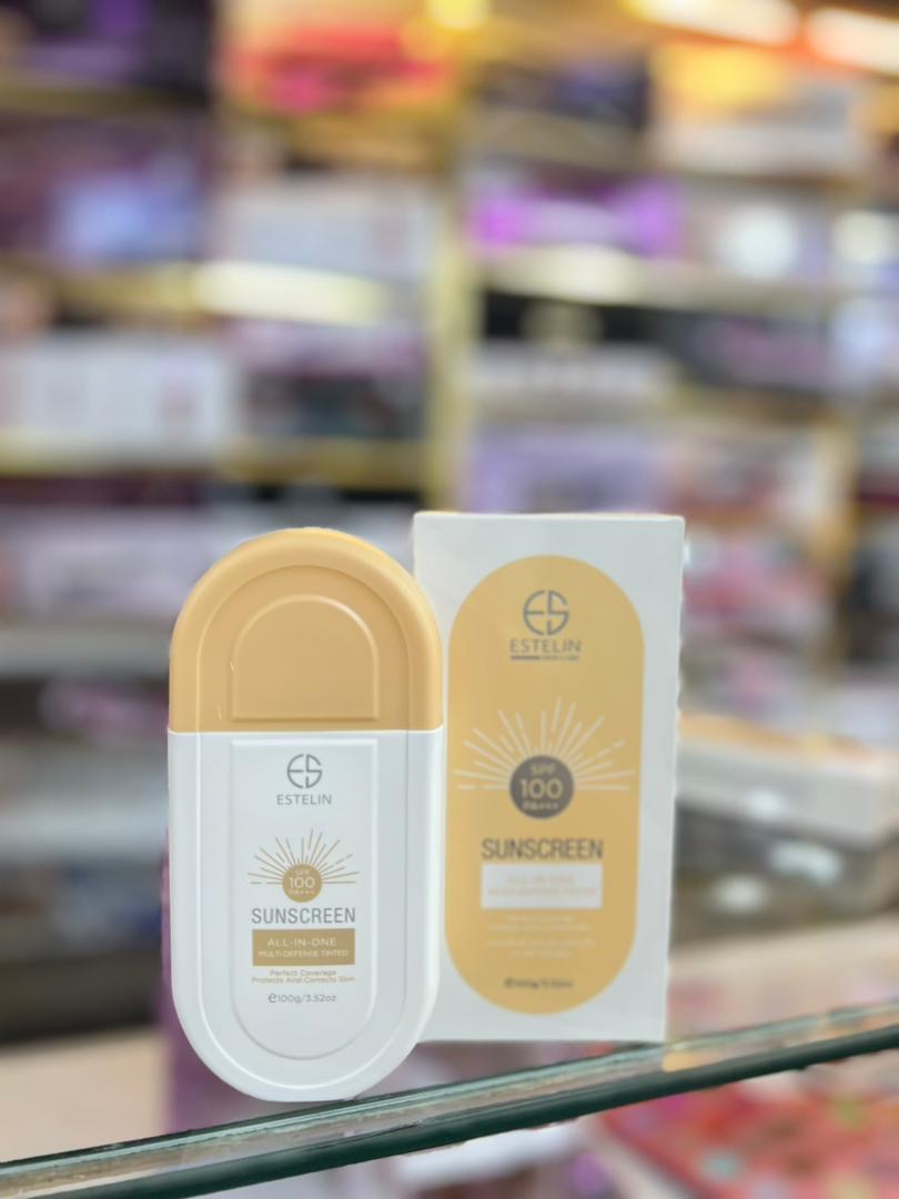 کرم ضدآفتاب استلین spf 100 رنگی حجم 100 میل