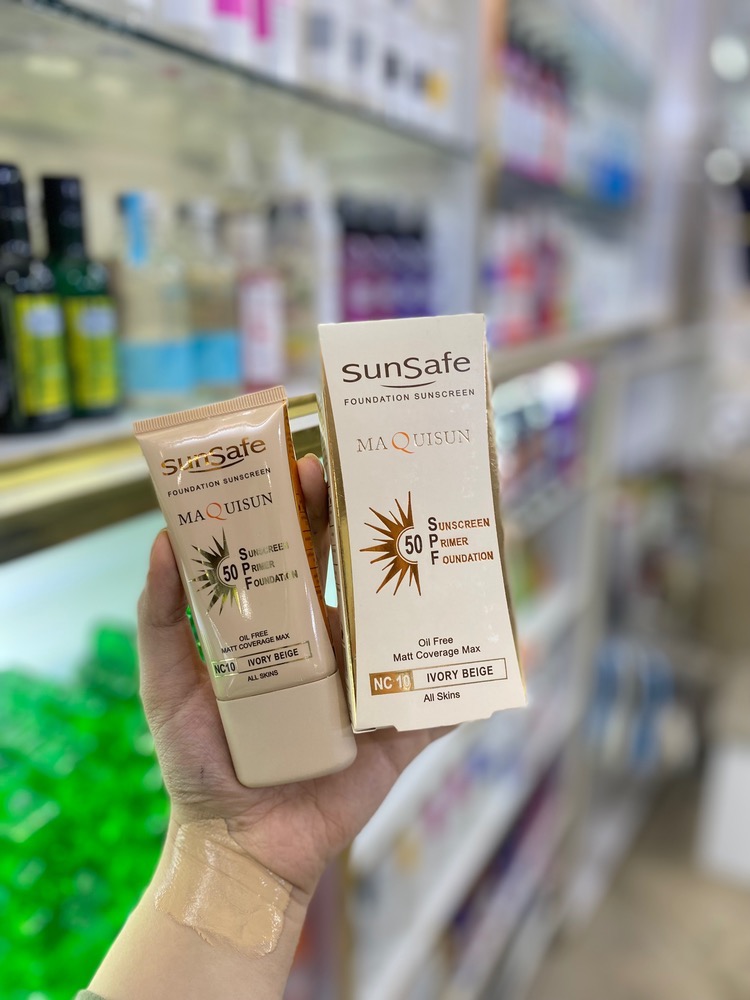 کرم ضد آفتاب سان سیف مکی‌سان شماره NC10 رنگ SPF50 عاجی 40 میل
