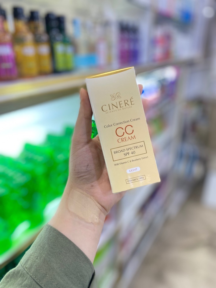 سی سی کرم سینره رنگ لایت SPF40 حجم ۴۰ میلی لیتر