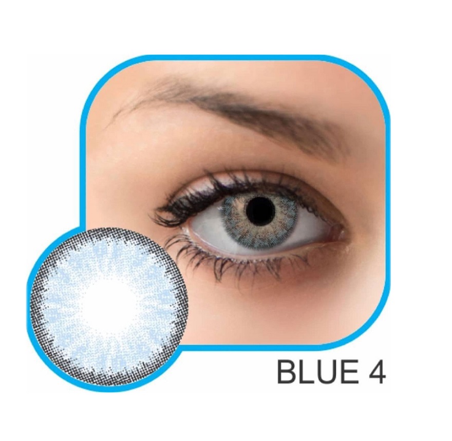 لنز آبی دور مشکی گلامور Blue 04