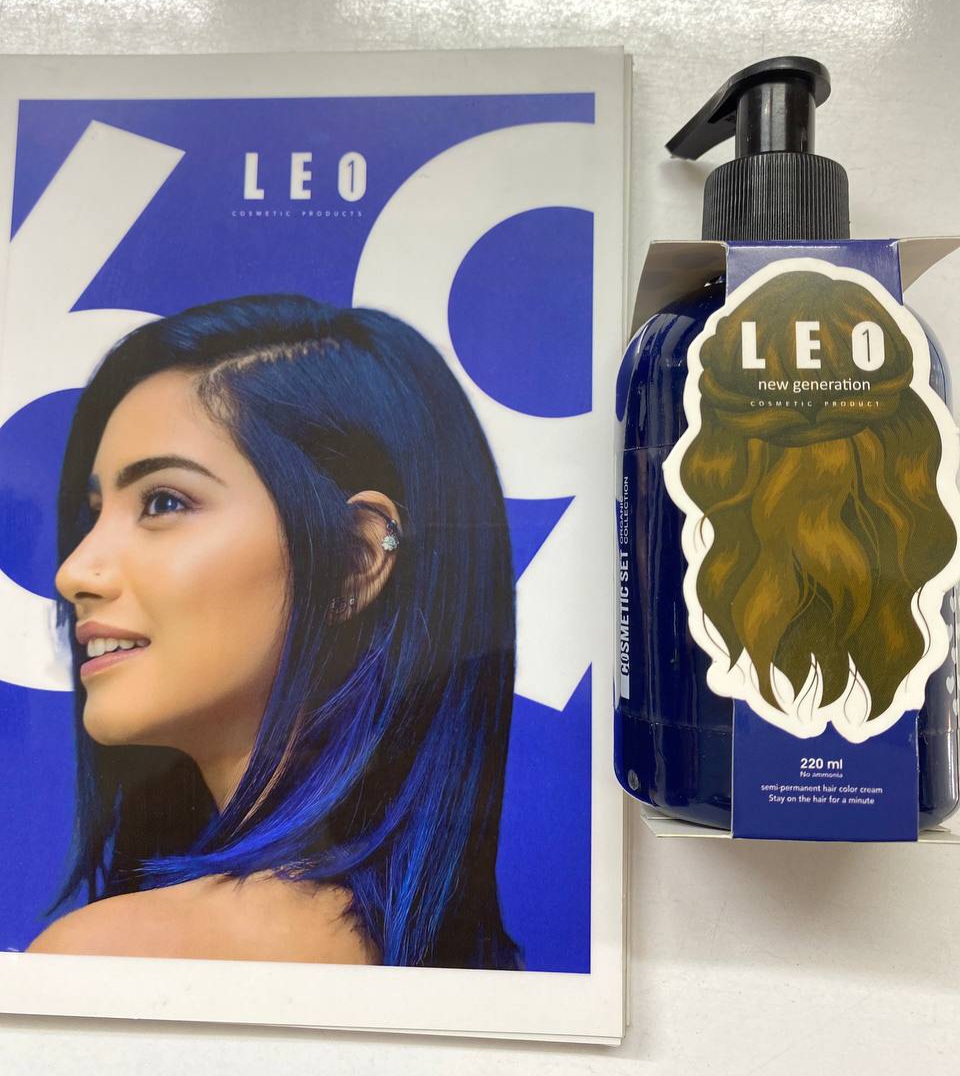 شامپو رنگ سورمه ای لئو وان LEO کد ۶۹