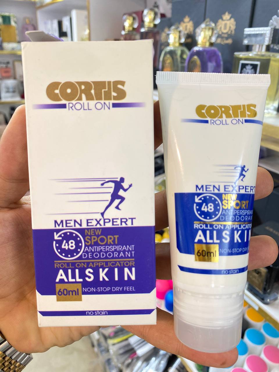 مام رول کورتیس cortis کرم ضدتعریق48ساعته مناسب انواع پوست مخصوص آقایان حجم 60 میل