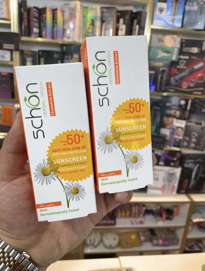 ضد آفتاب بی رنگ شون با SPF50 مناسب پوست خشک تا نرمال 50 میلی لیتر