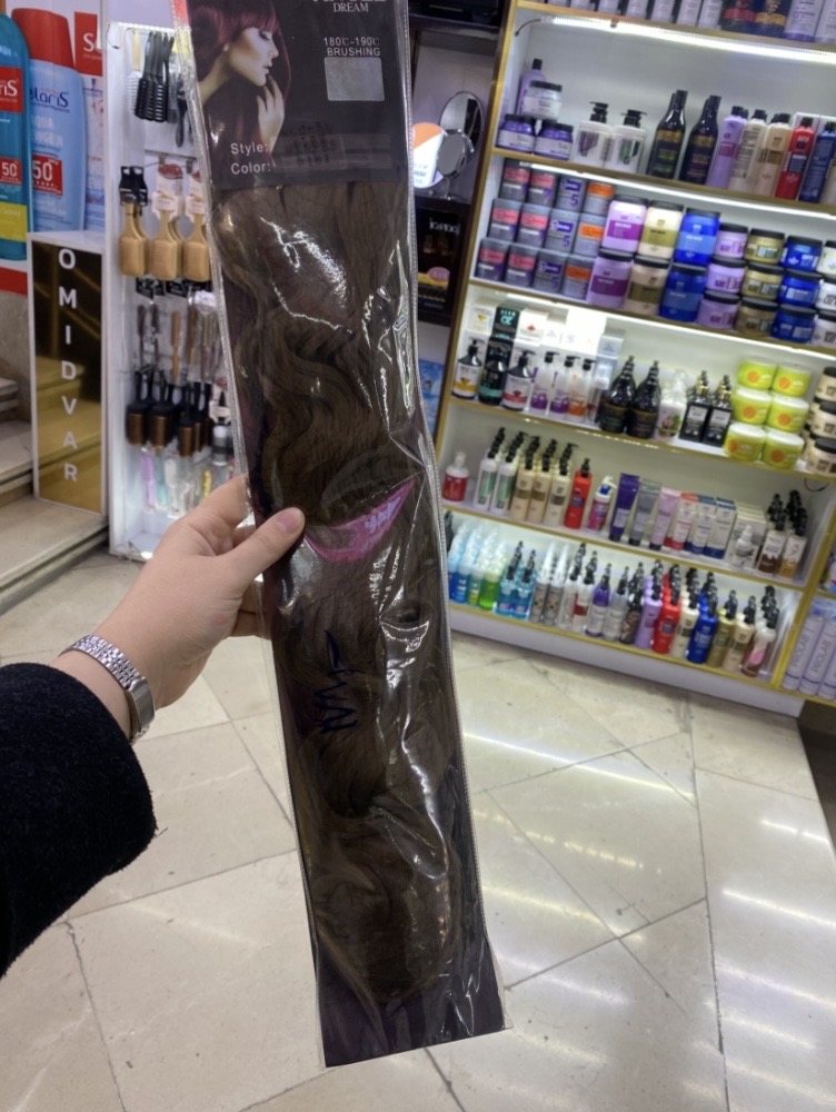 موی متری حالت دار سر دوخت نسکافه ای 18T آنجل
